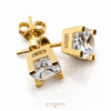 Pendientes de oro 14K con zirconia cúbica Ajustados