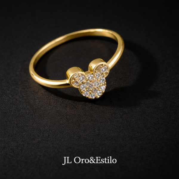 Anillo Sencillo en 10K con la Forma de Mickey Mouse Anillo Sencillo en 10K con la Forma de Mickey Mouse