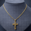 Cadena Corte Brillo de 2 mm de grosor Dije de Crucifijo