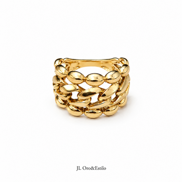 Anillo para Damas Forma de Cadena 10K talla 7 Anillo para Damas Forma de Cadena 10K talla 7
