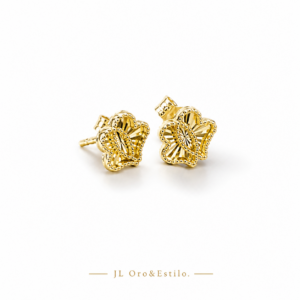 Aretes Ajustados 14K con forma de mariposa