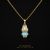 Cadena Box con dije de la Labubu(azul)
