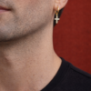 Aros con cruces brillantes unisex