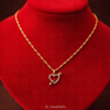 Twisted Chain with Arrow Heart Pendant