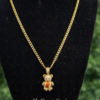 Cadena con osito y corazón